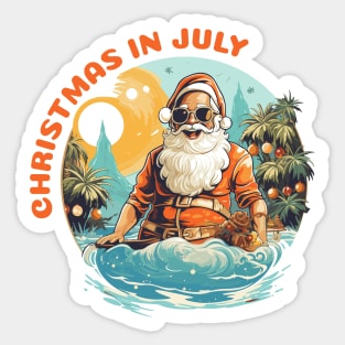 Christmas in july Sticker